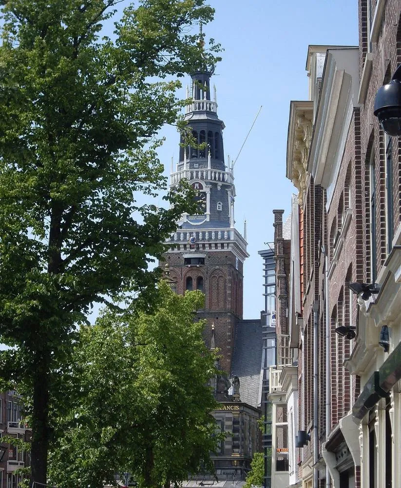 Alkmaar: Alkmaar Waag door het geboomte